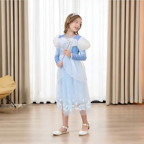 Vestido de Cenicienta para Niñas Pequeñas Azul miniatura 2