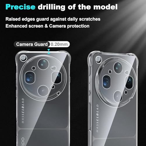 Image of Lustree Compatible with Oppo Find X9 Ultra 5G Back Cover| Clear + TPU Case with 4 Corner Air Cushion Protection & Camera Protection | Slim& Stylus Cover for Oppo Find X9 Ultra 5G