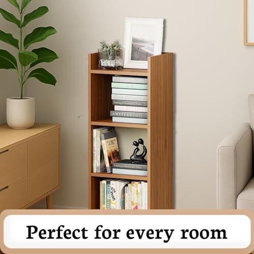Image of Callas 3 Layer Multipurpose Engineered Wood Bookcase | Storage Organizer for Adults & Kids | Multi-Purpose Shelf for Books, Toys & Home Office Use (BR-008-Walnut)