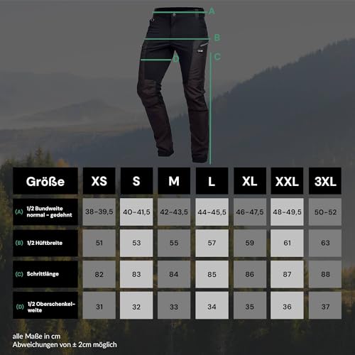 PUMA Workwear Pro-One Adventure Outdoor Wanderhose Herren - Ideal zum Klettern, Bergsteigen, Parkour und mehr – flexibel, verstärkt & strapazierfähig - Outdoor Hosen für Herren - Schwarz - M