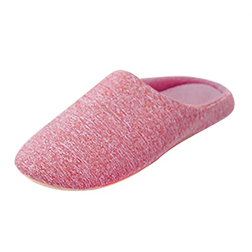 Hbeylia Slippers For Women Men Unisex Soft Comfort Cotton Memory Foam House Slippers Washable Anti Skid Solid Color Slip On Bedroom Sliders Autumn Winter Home Slides Slippers For Couples4