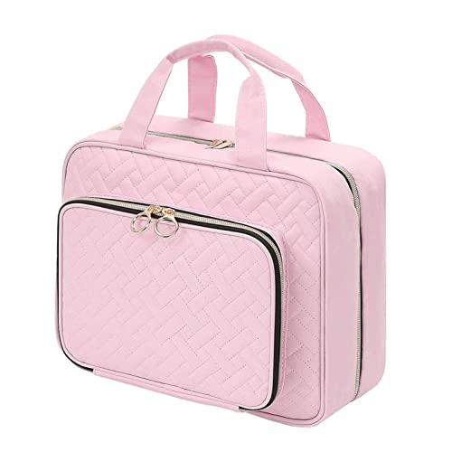 leryveo Large Toiletry Bag - Hangable Travel Make Up Wash Organizer, with Carrying Handle and 360-degree Swivel Hooks, with 4 Waterproof Compartments, for Business Trip, Gym, Vacation, and Household Cover