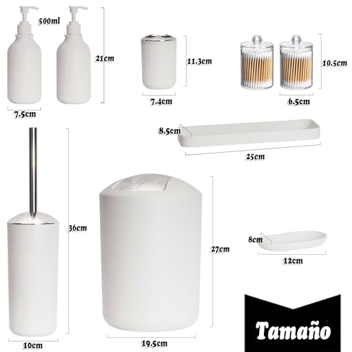 Accesorios para baño blanco 14 Imagen adicional