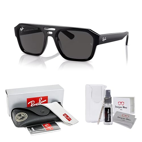 Ray-Ban Corrigan RB4397 Square Sunglasses for Men for Women +BUNDLE with ACCESSORY EYEWEAR KIT2
