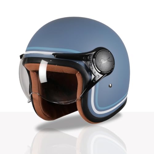 Image of TVS MissFit Women's Open Face Helmet | Lightweight Shell | Pastel Colors Designed Exclusively for Women | Extreme Comfort Fit for Girls | Clear Visor | DOT & ISI Certified