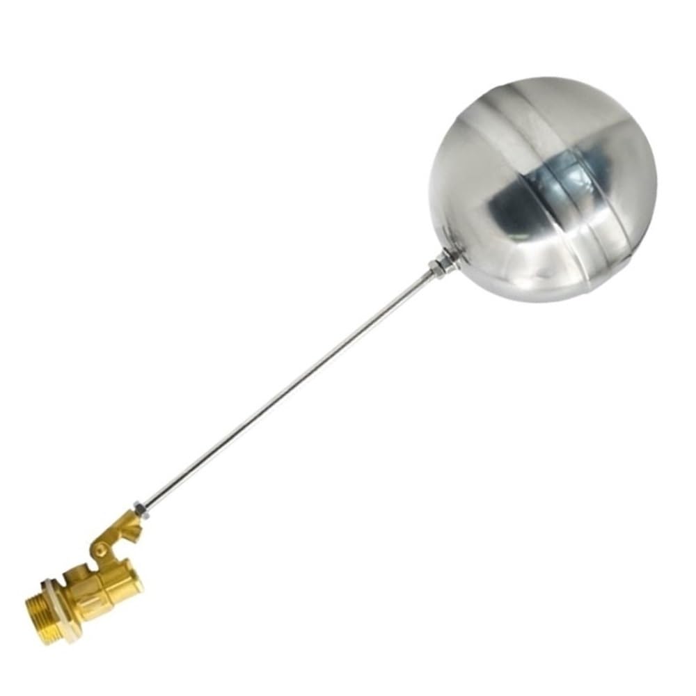 Float Ball Valve 1pc Brass Float Valve, 1/2inch 3/4inch 1inch Convenient Flow Control Floating Ball for Water Towers(3/4inch)