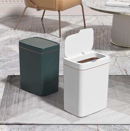 Image of Owme Motion Sensor Smart Trash Bin For Home 12L | Motion Sensor Open-Top Bin Lid | Durable Odor Control Covered Waste Trash Can | Smart Automatic Garbage Dustbin with Large Capacity - BLACK