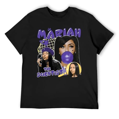 Youth & Adult Mariah Ry Ry The Scientist World T-Shirt Crew Neck Short-Sleeve T Shirt, Lightweight Cotton Tees Top Shirt for Mans, Big-Tall Custom Activewear Top S