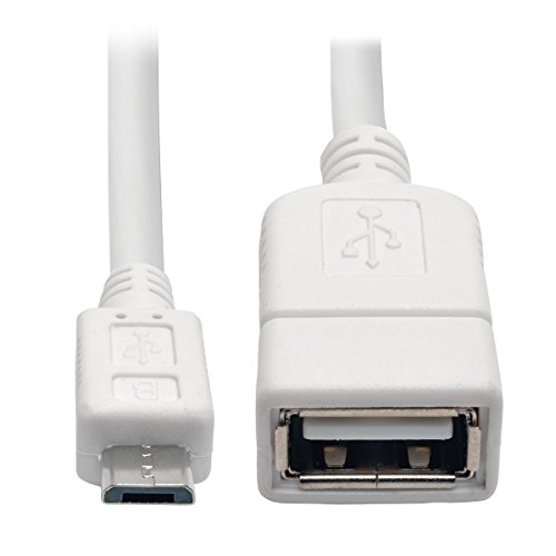 Tripp Lite 6" Micro USB-B to USB OTG Host Adapter Cable On the Go White M/F - USB cable - Micro-USB Type B (M) to USB (F) - USB 