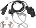 FANVERIM 3' 2-Wire Coil Covert Acoustic Tube Bodyguard FBI Earpiece Headset Mic Compatible For Motorola XTS5000 HT1000 GTX XTS 2500 3000 3500 5000 HT1000 HT2000 Two-Way Radio
