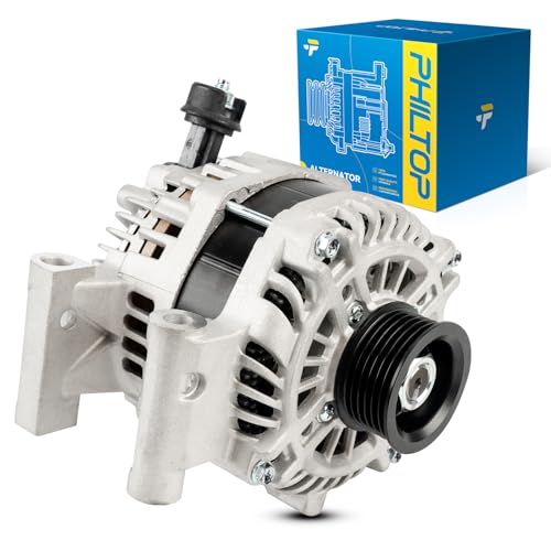Image of PHILTOP Alternator Compatible with Ford Focus 08-11, Escape 09-12 2.5L, Fusion 2010 2.5L, Transit Connect 10 13 All Model /11-12 2.0L, Mariner 09-11 2.5L Replace 11272N 12V 150Amp CW S6 6-Groove Pulley | Fits 2010 Ford Fusion L4 2.5L, 2008-2011 Ford Focus L4 2.0L, Replacement OE 8S4TAA, 11272N, A002TX1691, ZZC718300R00