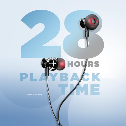 Image of Intex NeckPro Music Wireless Neckband Earphones with 28H Playtime | Bluetooth v5.3, AI Assistant | Magnetic Earbuds, Type-C Fast Charging | Deep Bass & HD Mic for Calling - Black