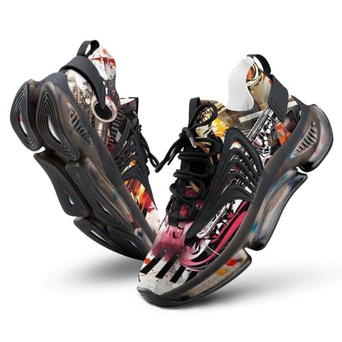 Musical Instruments Jam Session Printed Men's Sneaker Funny Lightweight Running Shoe Tennis Shoes for Men 11men（EUR45）