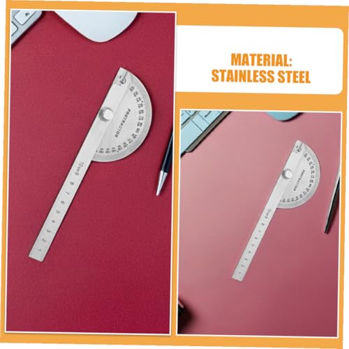 Regla medidora de ángulos acero inoxidable 2 pzas 180° miniatura 7