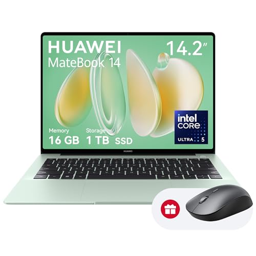 HUAWEI MateBook 14 Intel Core Ultra 5 16GB RAM + 1TB SSD Win11, Pantalla OLED Táctil 2.8K, Type-C Fast Charging + Mouse de Regalo
