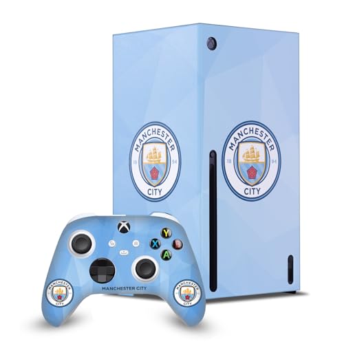 Skin Xbox Series X Manchester City Ensemble de Protections Autocollantes Manette et Console Bleues