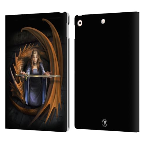 Étui portefeuille cuir Anne Stokes contre les rayures sur écran iPad 10.2
