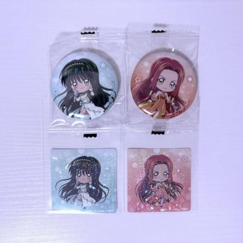 ぴちぴちピッチ 缶バッジ ステッカー リナ 沙羅