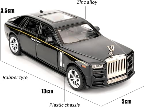 Image of PLUSPOINT Diecast Model Car Pull Back Action Vehicles Alloy Simulation Supercar with Openable Doors Lights and Sound Toy for Kids and Collectors Perfect for Play & Display Gift for 3+ Year Boys
