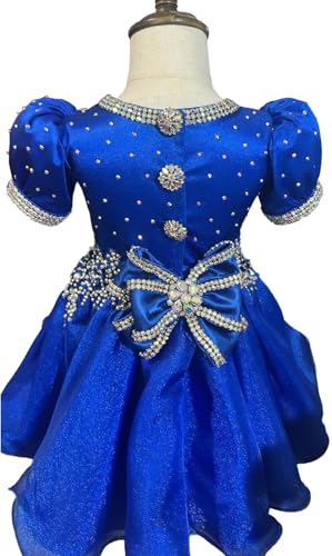 Infant Girls' Cupcake Pageant Dress Sequin Beaded with Bow Knot Toddler Baby Girl's Formal Gowns2