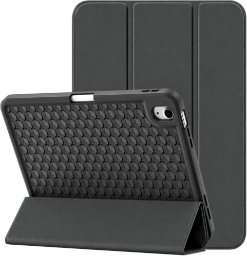 Image of ProElite Smart Flip Case Cover for Apple iPad (A16) 11th /10th Generation (2025 /2022) [with Pencil Holder] [Honey Comb Series] - Black