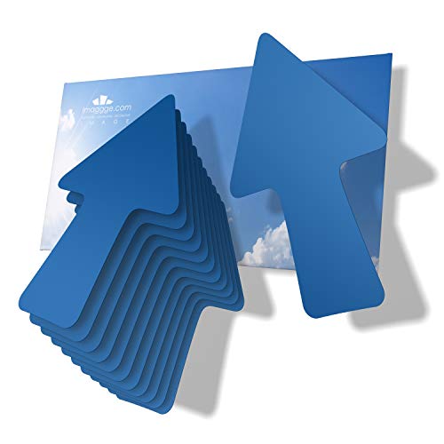 imaggge.com 12 flèches - Bleu - Autocollants de signalisation et d'orientation - Intérieur et extérieur - Directions, Parcours fléché, indications