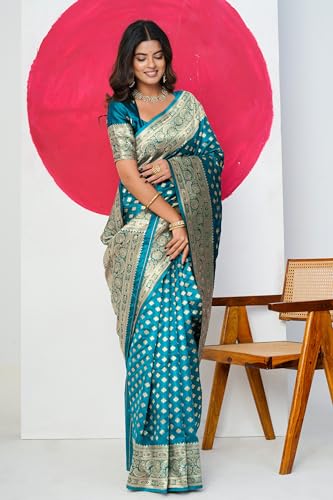 Image of Subham Saree for Woman Silk Cotton Kanjivaram | Soft Easy to Drape Daily Wear Sari with Blouse Fabric