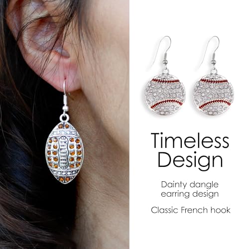 Inspired Silver - Silver Pave Heart Charm French Hook Drop Earrings with Cubic Zirconia Jewelry4