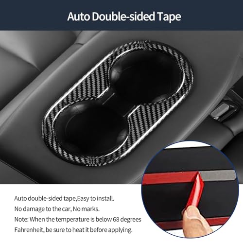 Cubierta marco portavasos trasero para Tesla Model 3 miniatura 6