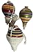 Jacq & Jürgen Wooden Trompos Spin Tops 3 Pack Authentic Mexican Novelty with Metal Tips // Made in Mexico with A+ Quality Materials (Multicolor)