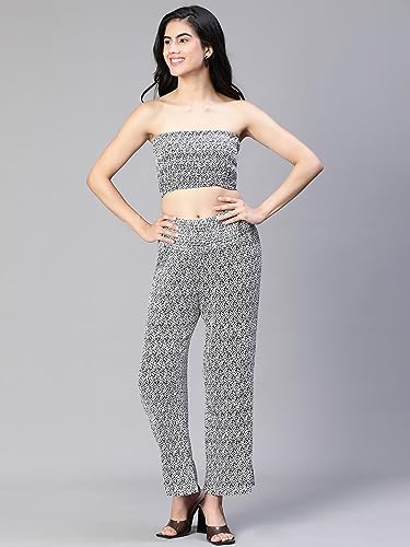 Image of oxolloxo Women Floral Print Bustier Crop Top