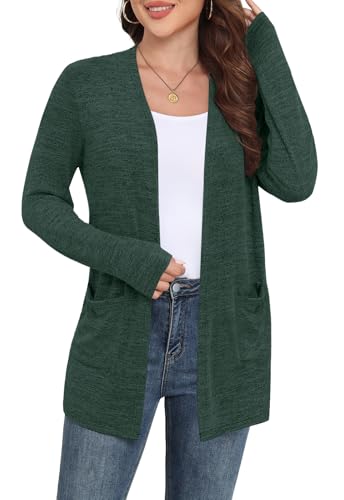 Image of Yincro Womens Lightweight Cardigan Long Sleeve Open Front Casual Sweater Cardigans with Pockets