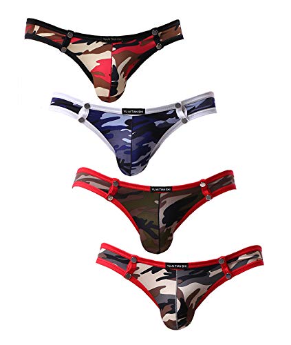 BRAVE PERSON Fashion Men's Colorful Briefs Panties Sexy Low-Waist Bikini Underwear J0004 (XL / 32