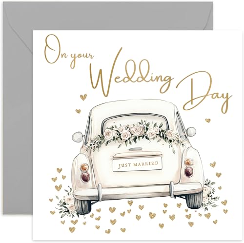 Premium Wedding Card for Bride and Groom - Newly Wed Congratulati...