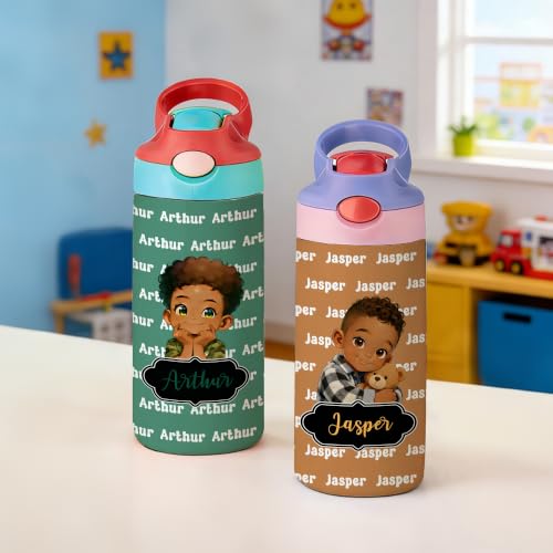 Image of callie Personalized Insulated Water Bottle for Boys 12 oz, Custom Cartoon Character