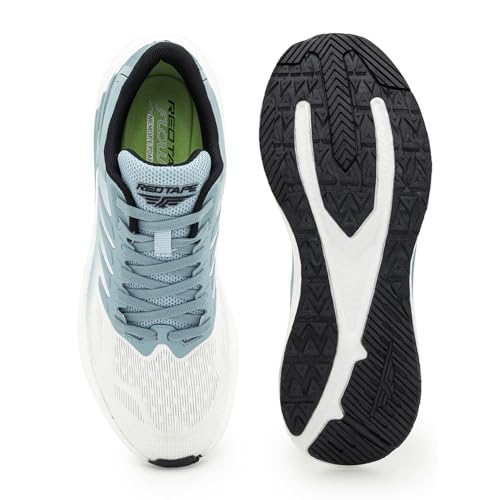 Image of Red Tape Men's Sneakers White Green Printing Round Toe Lace-Up