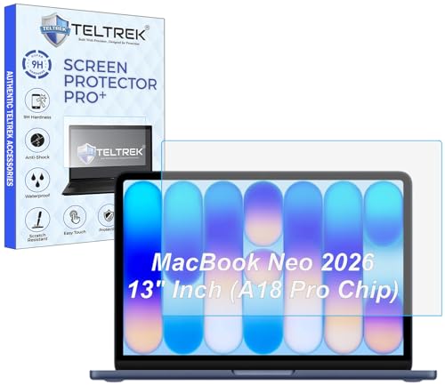 Image of Matte AntiGlare Screenguard Compatible With Laptops With MacBook Neo 2026 13 inch Inch (A18 Pro Chip A3404) Flexible Fiber 9H Hardness Screen Protector Not a Tempered Glass