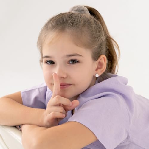 925 Sterling Silver Religious Cross Safety Screw Back Earrings For Young Girls and Preteens - Beautiful Cubic Zirconia Cross Earrings For A Child2