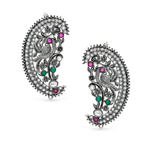 Image of Rubans Ear Cuff Jhumka Earrings Indian Ethnic Jewellery Gift for Women & Girls