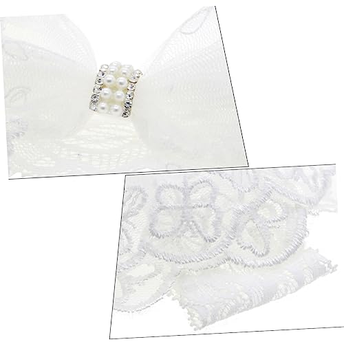 TOYANDONA Lace Bow Headband for White Butterfly Knot Hairband Soft Newborn Photography Prop Comfortable Hair Accessory2