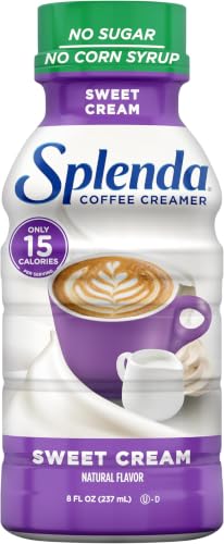 Image of Splenda Sugar Free, Low Calorie Sweet Cream Coffee Creamer, 8 Fl Ounces Bottle (Pack of 6)