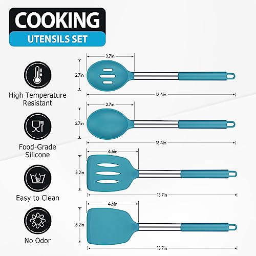 Pack-of-4-Large-Silicone-Cooking-Spatulas-and-Spoons-Slotted-and-Solid-Stainless-Steel-Cooking-Utensils-Set-Non-stick-Heat-Resistant-Kitchen-for-Baking-Fried-Stir-Fry-Mixing-Serving-Blue
