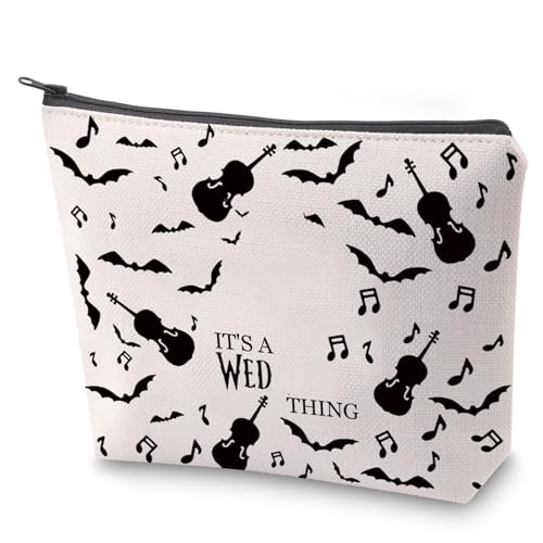 Horror Movie Cosmetic Bag Survival Kit It’s A Thing Makeup Bag With Zipper Horror Movie Merch (Wed Thing)