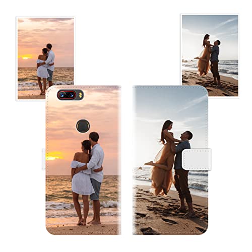 Sunrive Funda Personalizada Compatible con ZTE Nubia Z17s, Cuero Protectiva Carcasa Personalizable para tu móvil con Foto Imagen Frase o Texto + Cuerda para móvil Universal