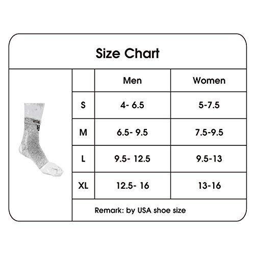 Vital Salveo- Open Toes Compression Germanium and Bamboo Charcoal Ankle Sleeve/brace with Arch Support, Eases Swelling and Achilles tendon (1PC)-Large