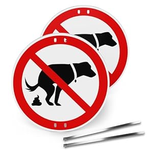 Vaneja VAN000124 2er-Set Hundeklo Verbotsschild