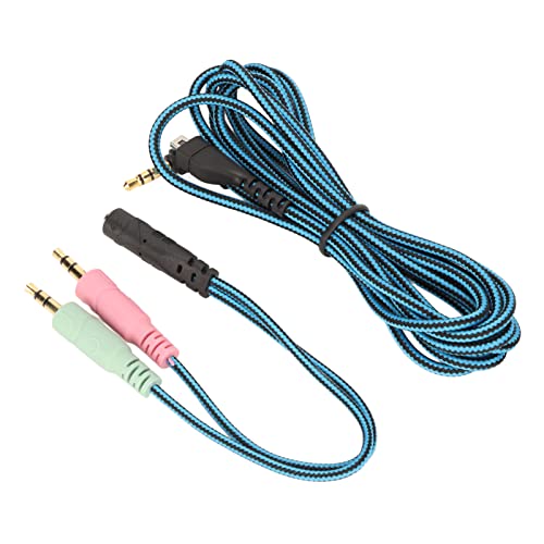VBESTLIFE Headset Cord, Professional Replacement Headphone Cable Gaming Headsets Cable, for SteelSeries Arctis 3 Blue 78.7in - Image 4