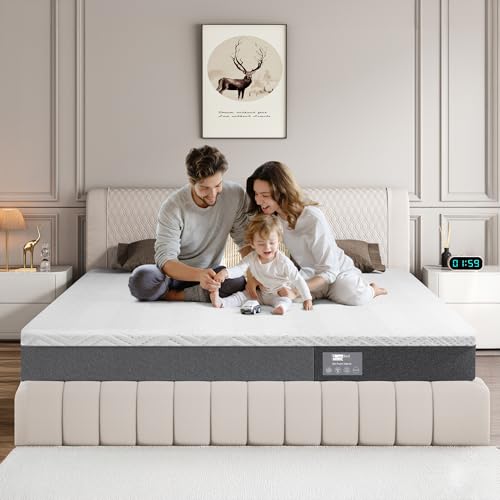 Matelas 140x200 Mémoire Gel 18 cm, BedStory