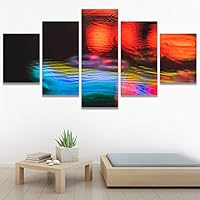 SIGNWIN 5 Panel Canvas Wall ArtAbstract Colorful Decorative ElementsModern Artwork for Home Decorations Ready to Hang - 60