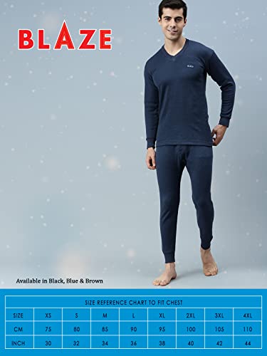 Image of Blaze Men's V Neck Full Sleeves Premium Thermal Top